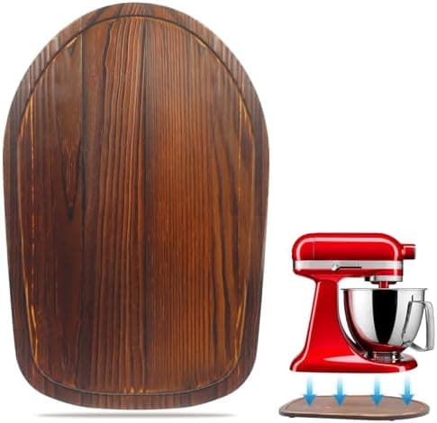 Mixer Slider Compatible with Kitchen aid 4 .5-5 Qt Stand Mixer Pine Wood - Kitchen Countertop Storage Mover Sliding Caddy for Kitchen Aid 4 .5-5 Qt Mixer (4 .5-5 Qt - Brown)