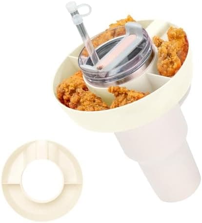 DMTINTA Snack Bowl Compatible with Stanley 40 oz Tumbler with Handle, Tumbler Snack Tray Compatible with Stanley Cup 40 oz, Reusable Snack Ring