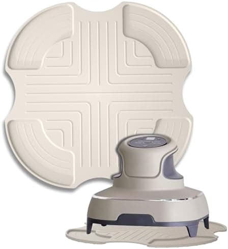 Palksky Air Fryer Trivets Silicone for Ninja Crispi, Hot Pads Potholders for Ninja Crispi Airfryer Accessories, Portable Glass Air Fryer Cooking System Holder, Kitchen Aid (Off White)