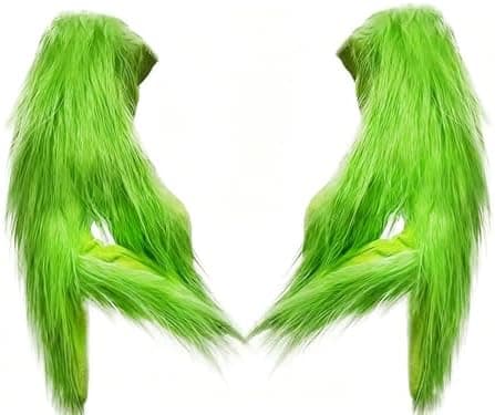 Vanfunny Green Furry Masks, Cosplay Monster Mask for Adults, Costume Accessory for Halloween Christmas Party