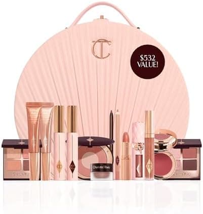 Charlotte Tilbury Pillow Talk Dreams Come True Makeup Kit - Limited Edition 15-Piece Beauty Gift Set with Lip, Eye & Cheek Makeup Essentials in Iconic Nude-Pink Shades (15 Count)