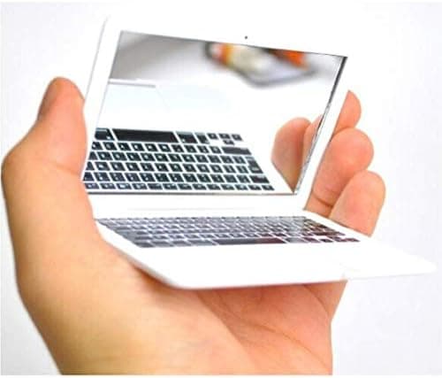 Atyhao Makeup Mirror, Polyethylene Mini Folding Pocket Laptop Mirror Computer Glass Mirror Home Notebook Mirror