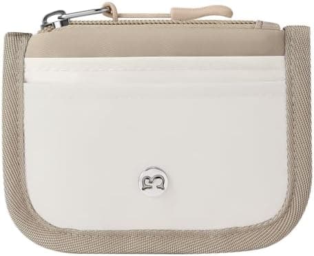 Babysun Mini Rfid Card Holder Slim Wallet with Change Zipper Pocket/3 Crad Slots/Key Ring, Small Wallet Thin Credit Card Wallet for Women & Men