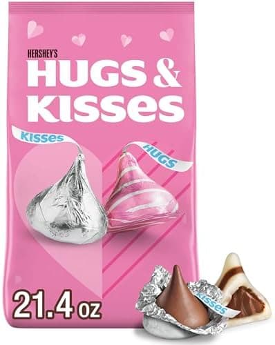 HERSHEY'S HUGS & KISSES Assorted Flavored, 21.4 oz Bag