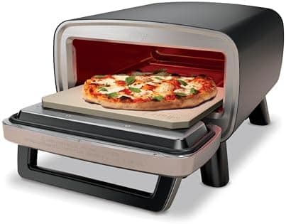 Ninja Artisan Outdoor Pizza Oven, 12-inch, 3-minute Pizza, Neapolitan, Thin Crust, New York Chicago, Custom, 700F Max Temperature, Electric Heat, Bake, Broil, Proof, Warm, MO201