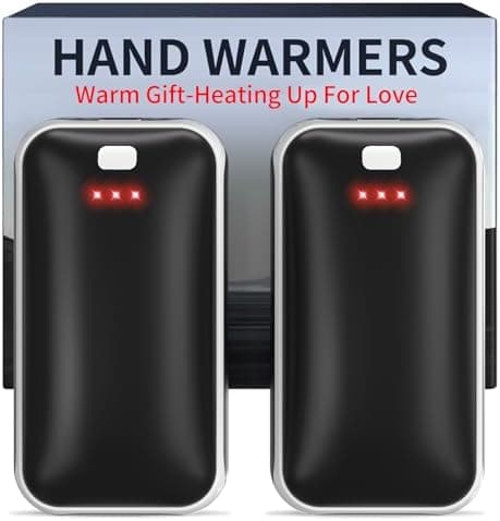 Lerat Hand Warmers Rechargeable 2 Pack, Portable Electric Hand Warmer Max 131℉, Reusable Slim Pocket Heater Handwarmers, Gifts for Men, Women, Outdoor, Golf, Camping, Hunting Essentials