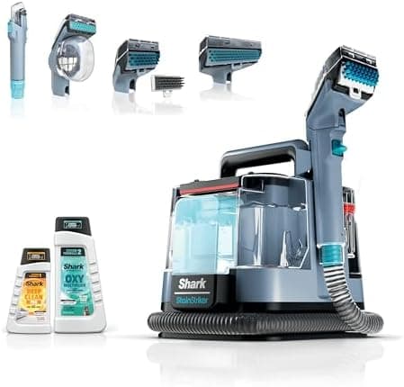 Shark StainStriker Portable Carpet Upholstery & Area Rug Cleaner, Stain & Odor Remover, Perfect for Car Interiors, Nordic Blue, PX202BRN