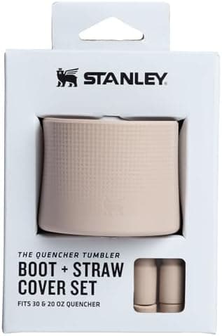 Stanley Quencher Boot and Straw Cover Cap | Anti-Slip Silicone Protector for Tumbler with Handle | Accessory Set for Stainless Steel Drinking Cup | BPA-Free