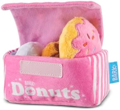 Barkbox Dog Toys – Barker’s Dozen Donuts Plush 4 in 1 Multi Part Interactive Dog Toy for Dogs & Puppies – Small