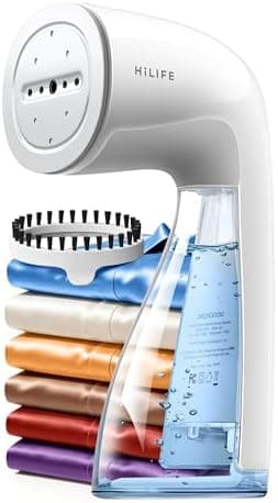 HiLIFE Upgraded Steamer for Clothes, Handheld & Portable, 1100W Powerful Steam, 300ml Big Capacity & No Leak Design, 30S Fast Heat-up, Quick Wrinkle Remover, Compact Size for Travel, ONLY 120V