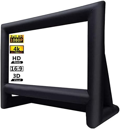 XHYCPY 16ft Inflatable Movie Screen Outdoor Projector Screen with Air Blower Storage Bag - Front/Rear Projection, Easy Set Up Blow Up Screen for Backyard Movie Night, Theme Parties, Celebrations