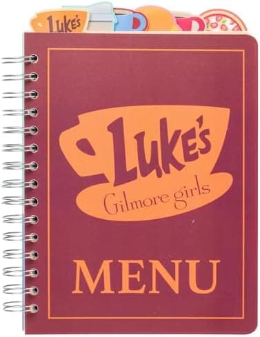 Silver Buffalo Gilmore Girls Lukes Menu 6.5" x 8.5" Hard Cover Spiral Tabbed Journal