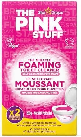 Stardrops - The Pink Stuff - The Miracle Power Foaming Toilet Cleaner - 2 Treatments - Self Activating Pink Foam Pack of 1 (7 Ounce)