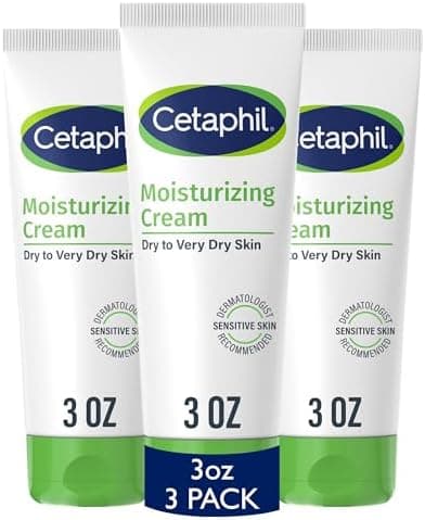 Cetaphil Face & Body Moisturizer, Hydrating Moisturizing Cream for Dry to Very Dry, Sensitive Skin, NEW 3 oz Pack of 3, Fragrance Free, Non-Comedogenic, Non-Greasy