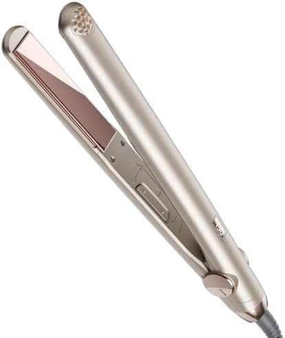 TYMO Flat Iron Hair Straightener - Titanium Hair Straighteners for Women, 1 Inch Professional Travel Flat Iron, Portable Straightener and Curlers with 10s Heat Up, 32 Temp, Dual Voltage & LED Display