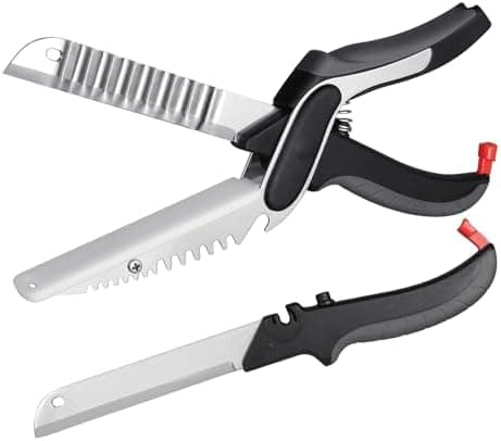 XGIZMOO Vegetable Slicer Cutter Kitchen Cutting Board Scissors Knife Comb for Food,Veggie,Fruit,Meat,Salad,Carrot,Potato,Tomato,Melons,Easy Use and Dishwasher Safe Tomato Knife