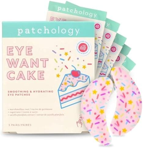 Patchology Eye Want Cake Hydrating & Smoothing Eye Patches – Under Eye Masks for Puffy Eyes, Dark Circles, and Fine Lines – Birthday Cake Inspired Self-Care Essentials, 5-Pack