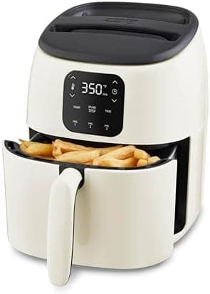 Dash Digital Tasti-Crisp™ Air Fryer - Compact Electric Digital Fryer With Auto Shut-Off Feature - Ideal for Small Spaces - AirCrisp® Technology - 2.6 Quarts -Cream