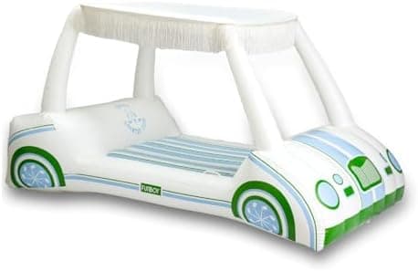 FUNBOY Country Club Golf Cart Pool Float, Two Cup Holders, Removable Fringe Shade, Float for Summer Pool Party and Entertainment