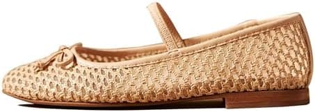 epiluta Mesh Ballet Flats for Women Stylish Mary Jane Shoes Design with Pull-On Fit Elegant Round Toe Breathable Material Cute Bow Accent