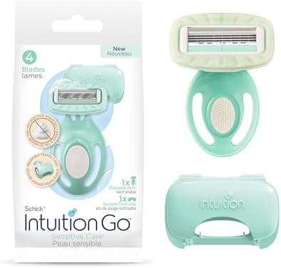 Schick Intuition Go Disposable Razor for Sensitive Skin, 1ct, Razors Sensitive Skin, Women’s Disposable Razors with Organic Aloe, Travel Razor | Stocking Stuffer
