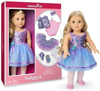 American Girl, Truly Me #125 Doll & Dance All Day Set, with Hazel Eyes, Curly Blonde Hair, Light Skin, Ages 6+