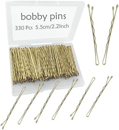 330 PCS 2.2Inch Blonde Bobby Pins for Women Girls, Super Grip Gold Hair Clips with Box, YINGFENG Reusable Non Slip Hair Pins, Suitable for All Hair Types