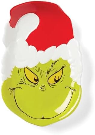 Lenox 894168 Merry Grinchmas Candy Dish, Christmas & Holiday Hosting