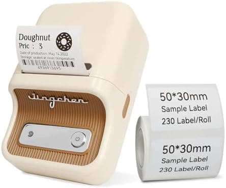 LMASBLTER B21 Label Maker, 2 Inch Barcode Printer, Portable Sticker Maker Machine for Barcode, Name, Address, Labeling, Mailing, Home, Office & Small Business, Compatible with Phones&PC-White