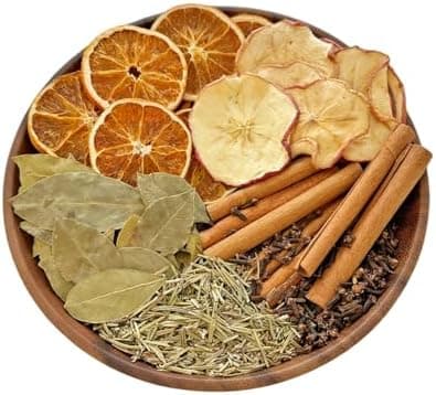 Christmas Simmering Potpourri- Apple, Orange, Clove, Cinnamon, Rosemary & Bay Leaf, Fall Scents Fragrance Stovetop Potpourri, Perfect Christmas Blend House Warming Hostess Gift (Abundance)