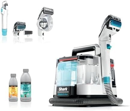 Shark StainStriker Portable Carpet, Upholstery & Area Rug Cleaner with Pet Mess Extractor, Stain & Odor Remover, Perfect for Car Interiors, White, PX201