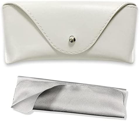 LogHog Portable Leather Glasses Case,Flexible Sunglasses Pouch Slim Case for Women Men Horizontal Eyeglass Case