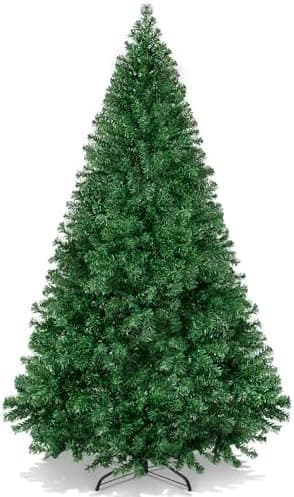 Best Choice Products Artificial Christmas Tree, 6ft Premium Unlit Hinged Design, Dense Branches Realistic Holiday Décor​ w/Easy Assembly, Base