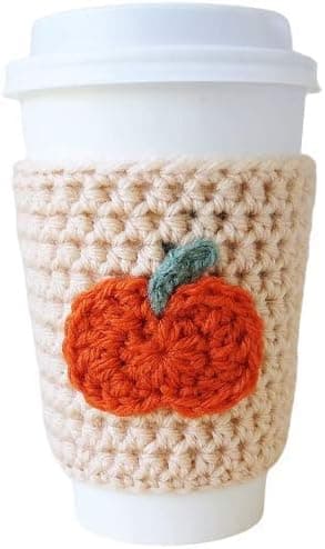 Pumpkin Autumn Drink Sleeve, Reusable Fall to Go Cup Cover