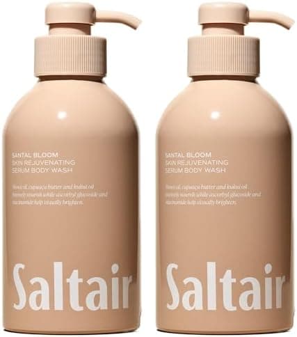 Saltair Body Wash 2-Pack – Santal Bloom – Moisturizing Body Wash with Monoi Oil and Cupuacu Butter – Scented Shower Gel for Women and Men – 2x 17oz – Vegan, Cruelty-Free, Paraben-Free