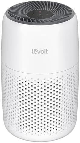 LEVOIT Air Purifiers for Bedroom Home Dorm, AHAM Verified, 3-in-1 Filter Cleaner With Aroma Pad, Filters Smoke, Allergens, Pet Dander, Odor, Dust, Office, Desktop, Core Mini-P, White