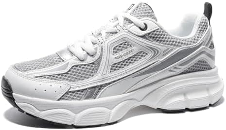 BAASPLOA Women's Chunky Fashion Sneakers Casual Sports Shoes Mesh Breathable Athletic Gym Workout Tennis Shoe Platform Thick Walking Shoes