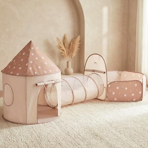 Sumbababy Kids Tent with Crawl Tunnel: Ball Pit for Toddlers - Ball Pit Tunnels for Young Children - Pop Up Baby and Toddler Tent for Indoor & Outdoor