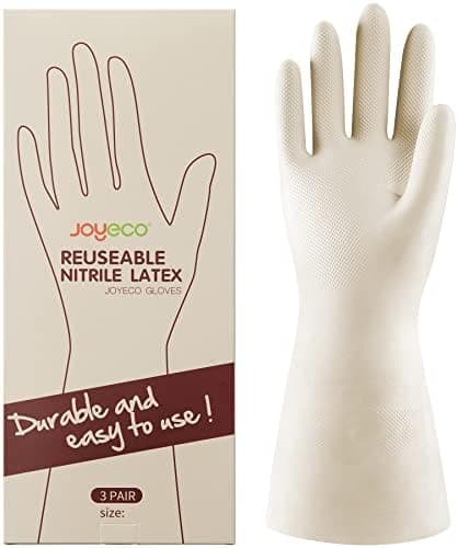 JOYECO Cleaning Gloves Dishwashing Kitchen Gloves Reusable Rubber