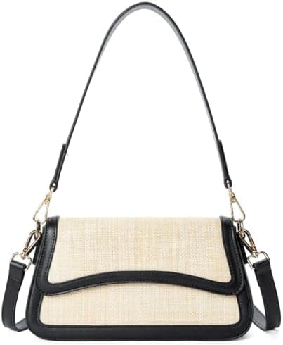 Telena Shoulder Bag for Women Vegan Leather Women's Shoulder Purses Handbags with 2 Removable Strap Crossbody Bag Purses