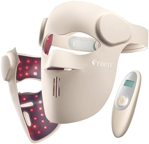 Red Light Therapy for Face, 9 Modes Wireless Face Mask Light Therapy, 850nm Infrared & Red Light Masks, 2500mAh Rechargeable, 3D Facial Fit, Light Therapy Skin Care At Home