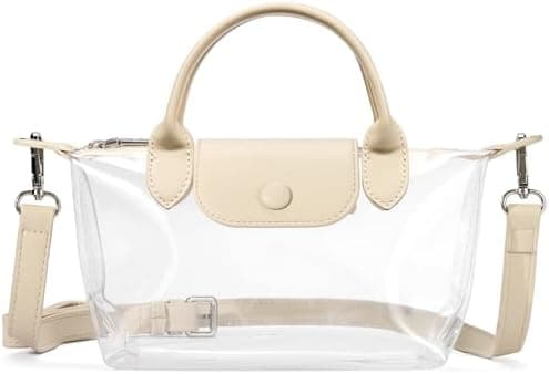BOSTANTEN Clear Bag for Stadium Approved Small Crossbody Purse Handbags for Concerts Sports Events