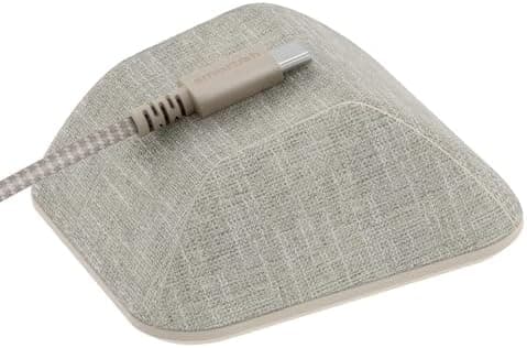 Smartish® Magnetic Cord Holder - Cable Wrangler Organizer with Magnet Clips for Charger Management on Desktop, Nightstand for USB-C + Lightning - Lightly Toasted Beige