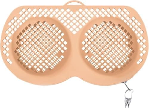 Silicone Bra Laundry Bag for Delicates, 2025 Upgrade No-Fallout Machine Mesh Wash Bags with Lockable Zipper & 2 Keys, Lingerie Protector for Bras (A-38DD Cup), Underwear, Socks