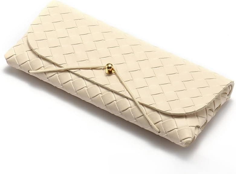 SAQIANG Portable Leather Glasses Case Anti-pressure Glasses Bag Coin Purse Storage Bag Suitable for Men and Women