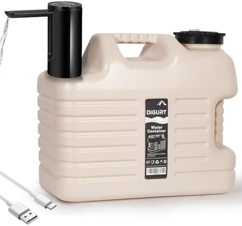 5 Gallon Water Jug with Electric Water Dispenser 2000mAh Automatic Type-C Rechargeable Water Pump BPA Free Camping Water Container Tank No Leakage