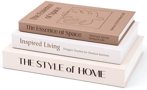 XKDOUS Set of 3 Aesthetic Decorative Books for Home Decor Coffee Table Books Hollow Keepsake Photo Storage Boxes Modern Shelf & Bookshelf Decoration for Living Room, Bedroom