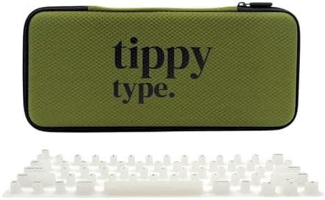 TIPPY TYPE Raised Keyboard Cover for Long Nails - Fits MacBook Pro & Air, iPad 13", & Magic Keyboard (No Numpad) -Silicone -The Original -Comfortable Typing, Quiet, Nail Protection (Milky White)