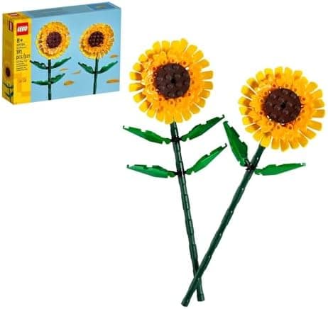 LEGO Sunflowers Building Toy for Kids, Girls and Boys Ages 8+ - Artificial Sunflowers for Home Decor and Display - Birthday Gift Idea for Lovers of Plants & Flowers - 40524