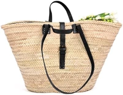 Elegant Beach Bag & Travel Tote Bags For Women - Versatile Straw Bag Tote Bag For Vacation - Picnic Basket, Beach Bag Tote & Flower Girl Basket - Women's Fashion Accessory, French Basket Bag